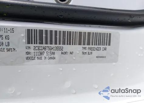 2016 Chrysler 300 300S from USA, damaged, VIN 2C3CCABT5GH135552